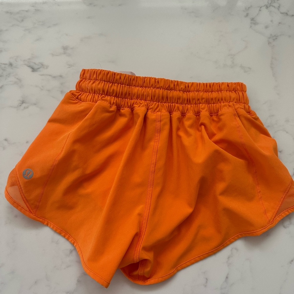 lululemon athletica Vibrant Orange Athletic Shorts